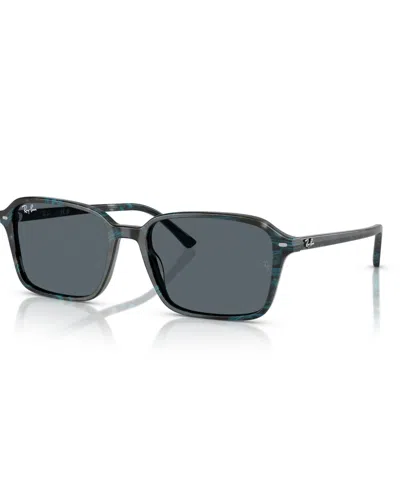 Ray Ban Unisex Round Raimond Sunglasses, Rb2231f In Transparent Fantasy Blue,gray