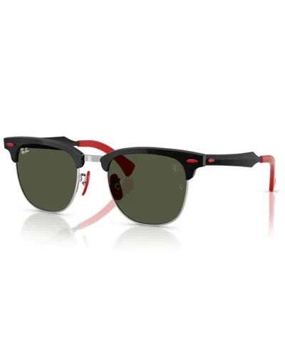 Ray Ban Men's And Women's Sunglasses, Rb3807m In Brushed Black On Silver