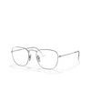 Ray Ban Men's Frank Titanium Optics Eyeglasses, Rb8157v In Silver