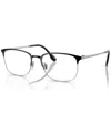 Ray Ban Men's Pillow Eyeglasses, Rb6494 54 In Black On Silver-tone