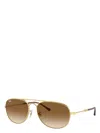 Ray Ban Men's Bain Bridge Aviator Sunglasses In Gold