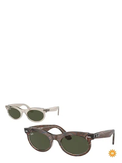 RAY BAN MEN'S RAY-BAN WAYFARER OVAL RB2242 138331 SUNGLASSES