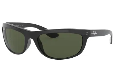 Pre-owned Ray Ban Men's Rayban Balorama Sunglasses In Black/crystal Green (rb4089) In Multi