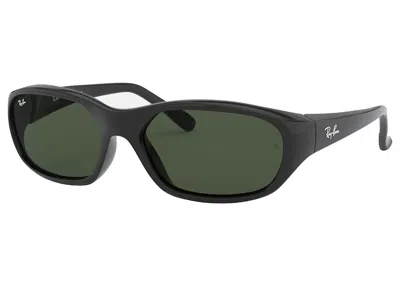Pre-owned Ray Ban Men's Rayban Daddyo Ii Sunglasses In Black/green (rb2016)