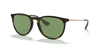Pre-owned Ray Ban Men's Rayban Erika Round Sunglasses In Havana (0rb4171 6393/2)
