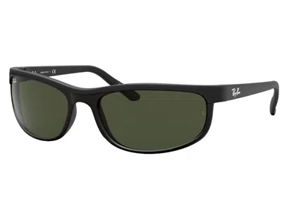 Pre-owned Ray Ban Men's Rayban Predator Sunglasses In Matte Black/green (rb2027)
