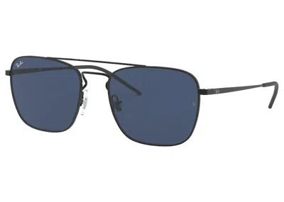 Pre-owned Ray Ban Men's Rayban Rb3588 Sunglasses In Matte Black/blue (rb3588)