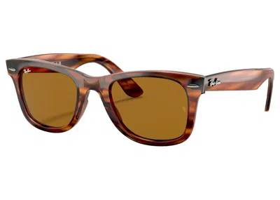 Pre-owned Ray Ban Men's Rayban Wayfarer Sunglasses In Havana/green (rb4340)