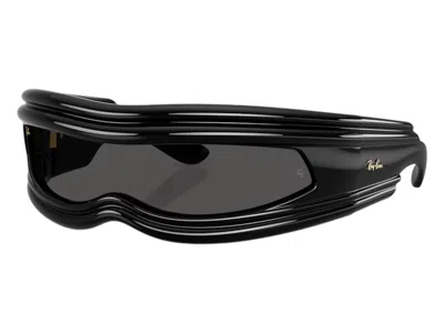 Pre-owned Ray Ban Men's Rayban X A$ap Ultra Wrap 001 Next Generation Collection Sunglasses In Polished Black Ultra Bla