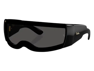 Pre-owned Ray Ban Men's Rayban X A$ap Ultra Wrap 002 Next Generation Collection Sunglasses In Polished Black Green Mir