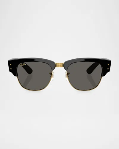 RAY BAN MEN'S RB0316S MEGA CLUBMASTER A$AP ROCKY BLACKED OUT COLLECTION SQUARE SUNGLASSES