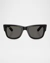 Ray Ban Men's Rb0840s Mega Wayfarer A$ap Rocky Blacked Out Collection Square Sunglasses