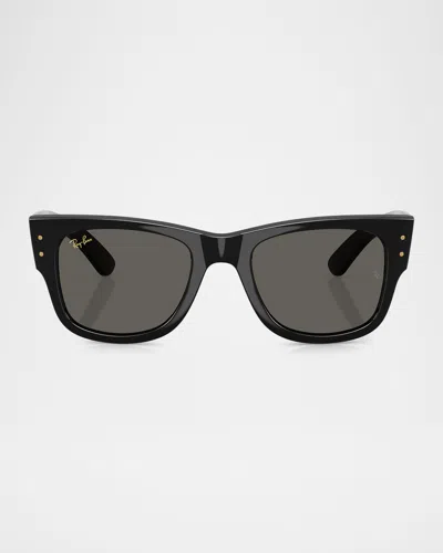 Ray Ban Men's Rb0840s Mega Wayfarer A$ap Rocky Blacked Out Collection Square Sunglasses