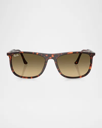 Ray Ban Men's Rb2216 Rectangular Sunglasses In Red Havana