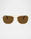 Ray Ban Ray-ban 62mm Polarized Rectangular Sunglasses In Arista