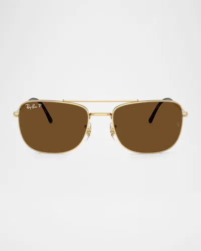 RAY BAN MEN'S RB3755 RECTANGULAR SUNGLASSES, 62MM