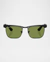 Ray Ban Square Sunglasses In Green