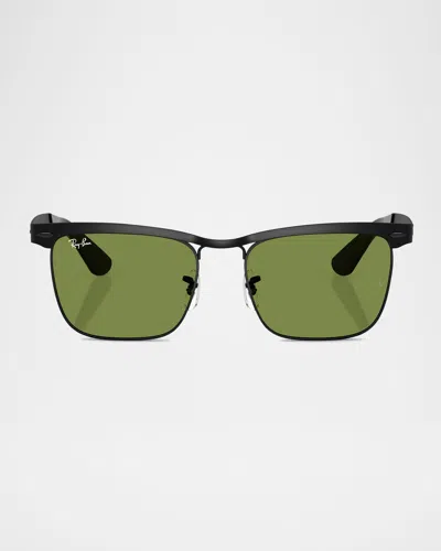 Ray Ban Men's Rb3875 Square Sunglasses, 56mm In Matte Black