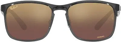 Pre-owned Ray Ban Ray-ban Men's Rb4264 Chromance Mirrored Square Sunglasses In Gray