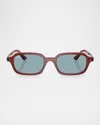 Ray Ban Zuri Bio-based Sunglasses Rosty Brown Frame Blue Lenses 52-19 In Blue