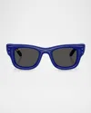 Ray Ban Ray-ban Wayfarer Puffer A$ap Rocky Square Sunglasses, 47mm In Blue