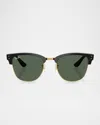 Ray Ban Ray-ban 47mm Polarized Square Sunglasses In Dark Green