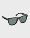 Ray Ban Men's Wayfarer Reverse Acetate Square Sunglasses, 53mm In Black