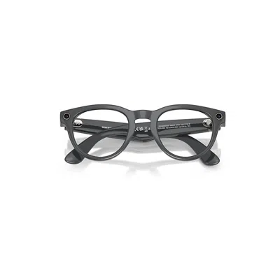 Ray Ban Meta Ai Glasses Asteroid Grey Frame Green Lenses In Black