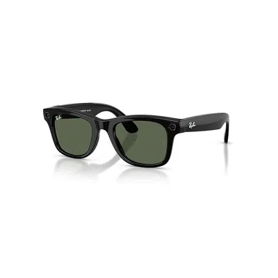 Ray Ban Meta Ai Glasses Schwarz Rahmen Grün Glas In Black