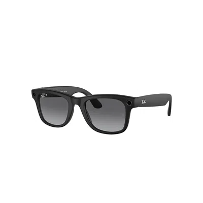 Ray Ban Ray-ban | Meta Wayfarer  Schwarz Fassung Grau Glas Polarisiert 50-22 In Black