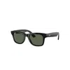 Ray Ban Ray-ban | Meta Wayfarer  Schwarz Fassung Grün Glas 50-22 In Schwarz