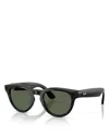Ray Ban Ray-ban Meta Headliner Round Ai Sunglasses, 51mm In Black