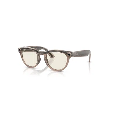 Ray Ban Ray-ban | Meta Low Bridge Fit Headliner  Warmes Steingrau Fassung Grün Glas 51-23
