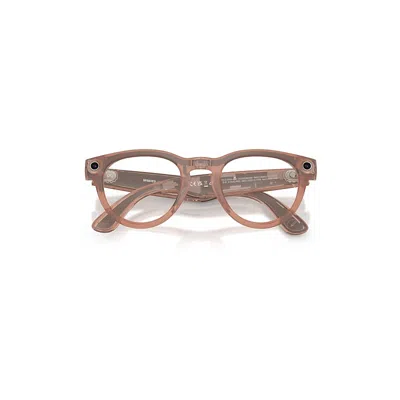 Ray Ban Meta Matte Peach Frame Grey Lenses Ai Glasses