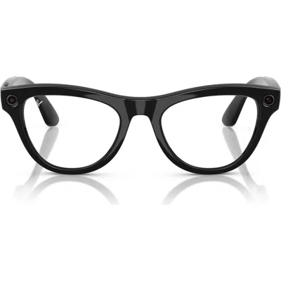RAY BAN RAY-BAN META SKYLER 52MM CAT EYE POLARIZED TRANSITIONS® AI GLASSES
