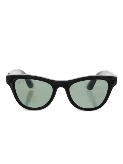 Ray Ban Meta Skyler Cat-eye Sunglasses In Black