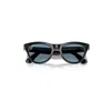 RAY BAN RAY-BAN | META SKYLER  SCHWARZ FASSUNG BLAU GLAS 52-20