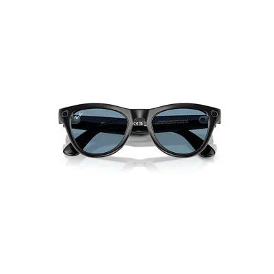 Ray Ban Ray-ban | Meta Skyler Electronics Black Frame Blue Lenses 52-20