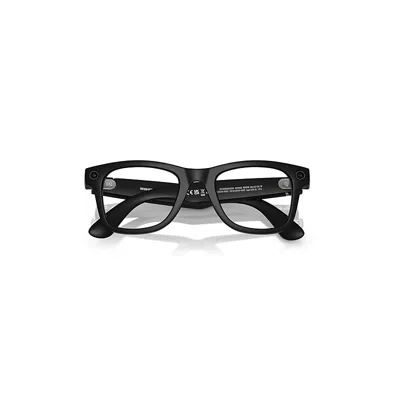 Ray Ban Ray-ban | Meta Wayfarer  Schwarz Fassung Grün Glas 53-22 In Black