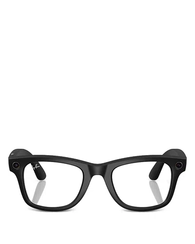 Ray Ban Ray-ban Meta Wayfarer Square Ai Glasses, 50mm In Black