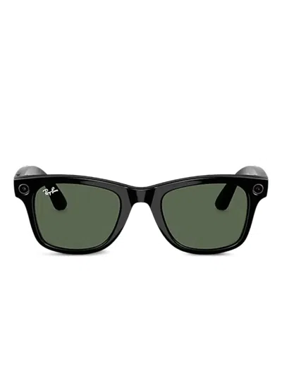Ray Ban Ray-ban Meta Wayfarer Gen 2 50mm Square Ai Sunglasses In Black