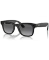 Ray Ban Meta Wayfarer Unisex Polarized Gradient Ai Sunglasses, Rw4006 In Black