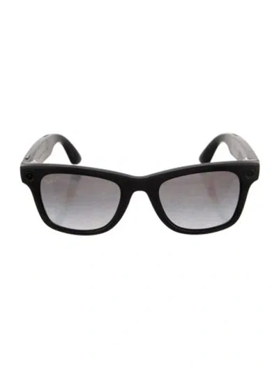 Pre-owned Ray Ban Meta Wayfarer Wayfarer Sunglasses In Black