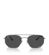 Ray Ban Ray-ban Womens Grey Rb3707 Irregular-shape Gunmetal Sunglasses In Grey