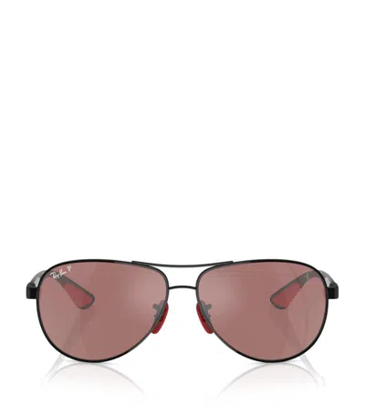 Ray Ban Gradient-lenses Aviator-frame Sunglasses In Black
