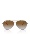 Ray Ban Aviator Reverse Gradient-lens Sunglasses In Grey