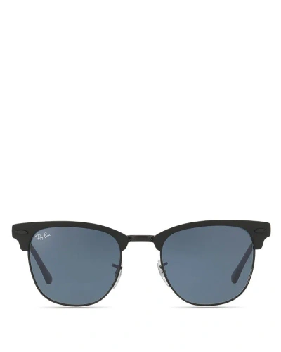 Ray Ban Ray-ban Metal Clubmaster Sunglasses, 51mm In Shiny Black