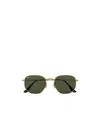 Ray Ban Metal Geometric Frame Sunglasses In Green