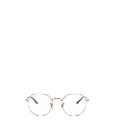 Ray Ban Metal Geometrical Frame Flat Mirror In White