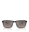 Ray Ban Womens Black Rb3721ch Chromance Square-frame Metal Sunglasses In Black